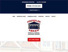 Tablet Screenshot of hostetlerdoor.com